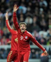 Fussball 1. Bundesliga, Saison 2011/2012:  JUBEL Thomas Mueller (FC Bayern Muenchen)