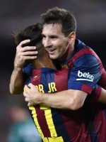 FUSSBALL International 2014/2015: JUBEL Lionel Messi (Barca)