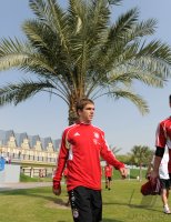 Fussball 1. Bundesliga 11/12: FC Bayern Muenchen Training in Doha
