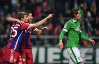 Fussball, 1. Bundesliga  Saison 2014/2015: SV Werder Bremen - FC Bayern Muenchen