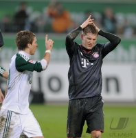 Fussball 1. Bundesliga  Saison 2010/2011: VfL Wolfsburg - FC Bayern Muenchen