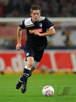 Fussball: 1. Bundesliga Saison 2010/2011: Hoffenheim,  SIGURDSSON am Ball
