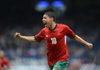 FUSSBALL Olympia 2012 Maenner: JUBEL Abdelaziz BARRADA (Marokko)