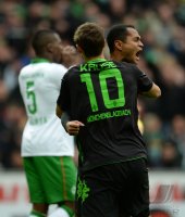 Fussball, 1. Bundesliga  Saison 2013/2014: SV Werder Bremen - Borussia Moenchengladbach