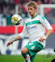 FUSSBALL 1. BUNDESLIGA: Bremen, HUNT Einzelaktion