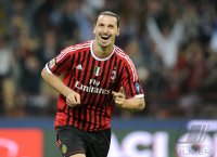 FUSSBALL SERIE A:  JUBEL Zlatan Ibrahimovic (AC Mailand)