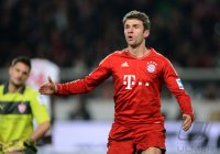 Fussball 1. Bundesliga Saison 12/13:  JUBEL Thomas Mueller (FC Bayern Muenchen)