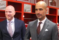 FUSSBALL 1. Bundesliga 2013/2014: FC Bayern Muenchen praesentiert den neuen Cheftrainer Josep Guardiola
