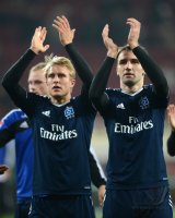 Fussball 1. Bundesliga, Saison 2012/2013: Per Ciljan Skjelbred und Milan Badelj (v. li., Hamburger SV)