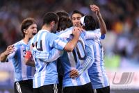Fussball Nationalmannschaft : ARG JUBEL um Lionel Messi (ARG)