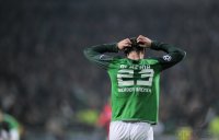 Fussball Champions League  Saison 2010/2011: Hugo Almeida (SV Werder Bremen)  enttaeuscht