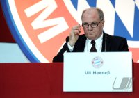 Fussball 1. Bundesliga : Praesident Uli Hoeness (FC Bayern Muenchen)