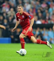 Fussball CHL  Saison 2011/2012:  Bastian Schweinsteiger (FC Bayern Muenchen)