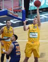 Basketball 1. Bundesliga 14/15 Hauptrunde:  Walter Tigers Tuebingen - Eisbaeren Bremerhaven