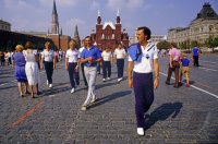 Fussball UdSSR - Deutschland: Beckenbauer auf dem Roten Platz