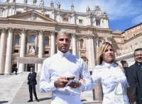 Fussballer Ricardo Quaresma (Portugal) in Rom bei der Generalaudienz von Papst Franziskus I.