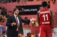 Basketball 1. Bundesliga 14/15 Hauptrunde:  Walter Tigers Tuebingen - Brose Baskets Bamberg