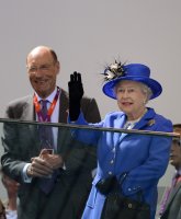 Olympia 2012: Queen Elizabeth II. besucht die Schwimmhalle