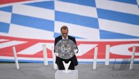 Fussball 1. Bundesliga 24/25: FC Bayern Muenchen feiert die 34. Deutschen Meisterschaft