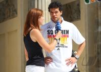 FUSSBALL EURO 2008: Deutsche Nationalmannschaft am Brandenburger Tor Berlin