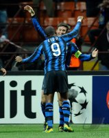 Fussball Champions League  Saison 2010/2011:  (v. li.) JUBEL Inter Samuel Eto'o , Eto, Javier Zanetti