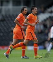 Fussball 1. Bundesliga  Saison 2010/2011: OEZIL und PIZARRO (SV Werder Bremen)