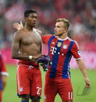 Fussball 1. Bundesliga Saison 14/15: FC Bayern Muenchen - VfL Wolfsburg