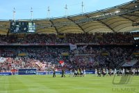 Fussball 1. Bundesliga :  Das Tor mit einer ENBW WERBEBANNER