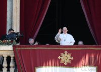 Rom; Papst Franziskus I. spricht den Urbi Et Orbi Segen
