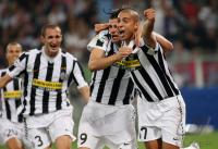 FUSSBALL SERIE A: JUBEL JUVENTUS TURIN ;  Iaquinta  und  Trezeguet