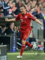 FUSSBALL INTERNATIONAL  CHL Viertelfinale 11/12:  JUBEL Ivica Olic (FC Bayern Muenchen)