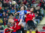 Fussball 1. Bundesliga: Leverkusen - Berlin, Zweikampf