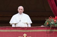 Rom; Papst Franziskus I. spricht den Urbi Et Orbi Segen