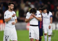 Fussball CHL  Saison 2014/2015: Enttaeuschung; Edinson Cavani (Paris Saint-Germain)