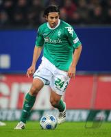 FUSSBALL 1. BUNDESLIGA: Bremen, PIZARRO Einzelakion