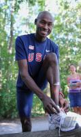 Bernard Lagat (USA) beim Stadtlauftraining