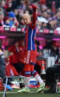Fussball 1. Bundesliga Saison 14/15: JUBEL Arjen Robben (FC Bayern Muenchen)