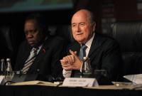 FUSSBALL WM 2010   Abschluss PK FIFA  Praesident BLATTER