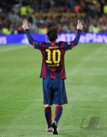 Fussball CHL 14/15 Halbfinale: JUBEL Lionel Messi (Barca)