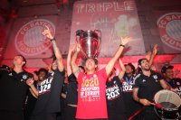 Fussball CHL FINALE 19/20 in Lissabon: Sieger FC Bayern Muenchen, Hotel-Party