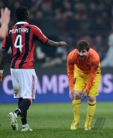 FUSSBALL INTERNATIONAL CHL ACHTELFINALE 12/13: Lionel Messi (Barca) enttaeuscht