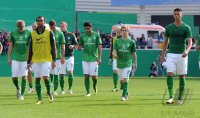 FUSSBALL, DFB Pokal 1. Hauptrunde: Wesley , Marko Arnautovic , Mehmet Ekici , Marko Marin , Sandro Wagner (v.li., SV Werder Bremen)