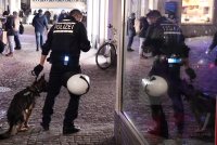 Grosses Polizeiaufgebot bei einer Demo in der Tuebinger Altstadt