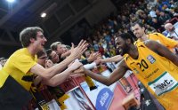 Basketball 1. Bundesliga 14/15 Hauptrunde:  Walter Tigers Tuebingen - TBB Trier