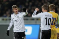 FUSSBALL INTERNATIONAL:  JUBEL Thomas MUELLER (Deutschland)