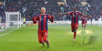 Fussball 1. Bundesliga Saison 14/15: JUBEL Arjen Robben (FC Bayern Muenchen)