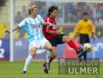 Fussball 1. Bundesliga: Leverkusen - 60 Muenchen, Zweikampf
