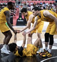 Basketball 1. Bundesliga 23/24: Tigers Tuebingen - Basketball Lšwen Braunschweig