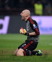 FUSSBALL INTERNATIONAL CHL ACHTELFINALE 12/13: Torwart Christian Abbiati (AC Mailand)