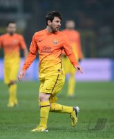 FUSSBALL INTERNATIONAL CHL ACHTELFINALE 12/13: Lionel Messi (Barca) enttaeuscht